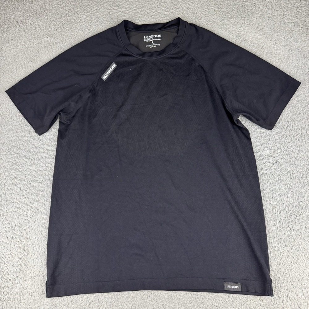 Legends Enzo Shirt Mens Large Black Training Running Outdoor Walking Performance